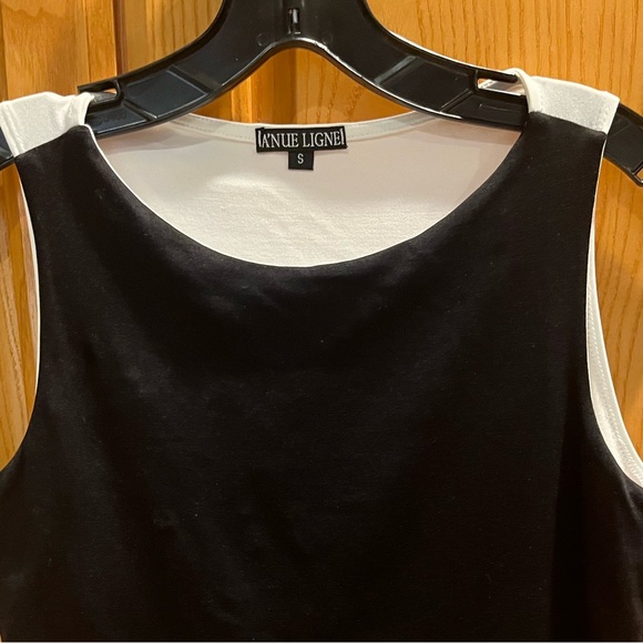 A'nue Ligne White/Black Tank Top Size Small - Picture 4 of 8